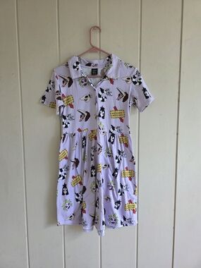 Cakeworthy Beetlejuice Character Print Fit N Flare Dress Medium